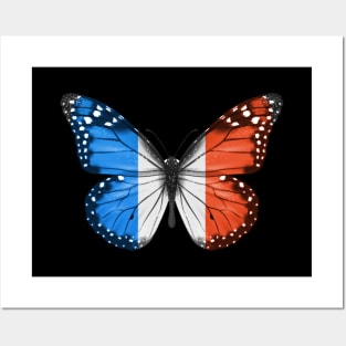 French Flag  Butterfly - Gift for French From France Posters and Art